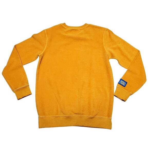 Dutch Bros Coffee Mens Sweater Mustard Yellow Sweatshirt Fleece Size S Small - Picture 5 of 8